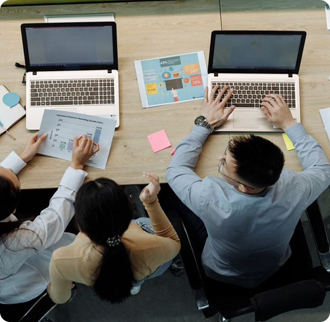 Team reviewing cloud ERP strategy